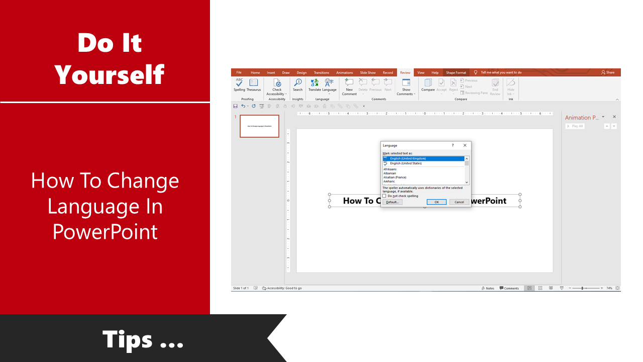 How To Change Language In PowerPoint